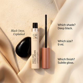 GRN Long Lashes Mascara Black Onyx – COSMOS Organic, 9 ml