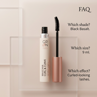 GRN Curl & Curve Mascara Black Basalt – COSMOS Organic, 9 ml