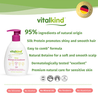 Vitalkind Girl Shiny Shampoo & Conditioner | Soft & Tangle-Free — 200ml
