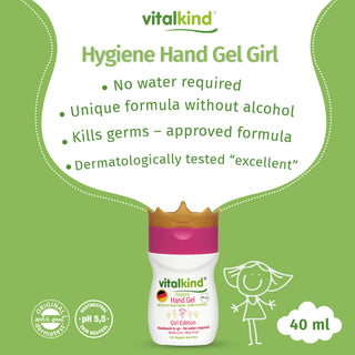 Vitalkind Girl Hygiene Hand Gel | Alcohol-Free & On-the-Go — 40ml