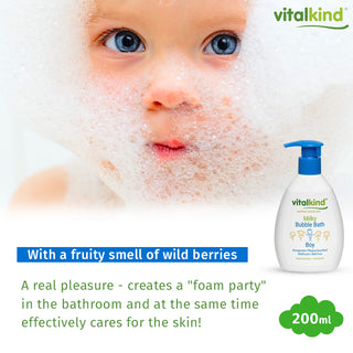Vitalkind Boy Milky Bubble Bath | Fun & Gentle Foam — 200ml