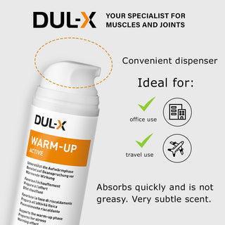 DUL-X Warm-Up Active Gel | Pre-Workout Muscle Gel, 150 ml