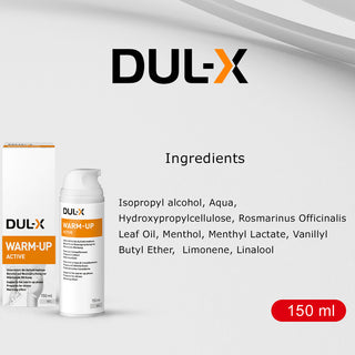 DUL-X Warm-Up Active Gel | Pre-Workout Muscle Gel, 150 ml