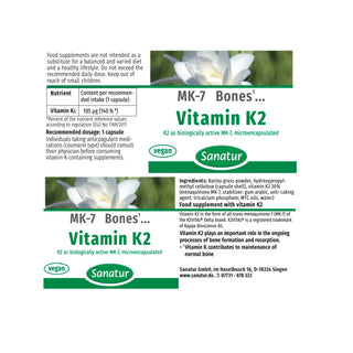 Sanatur Vitamin K2 MK-7 Value Bundle – 180 Capsules / 52 g
