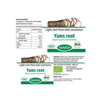 Sanatur Organic Yam Root Capsules – 60 ct / 33 g