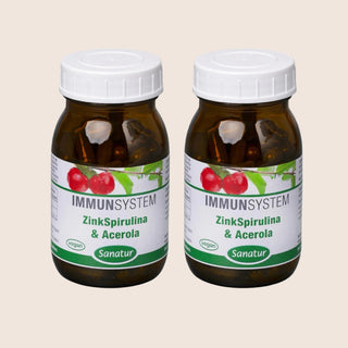 Sanatur ZincSpirulina & Acerola Value Bundle – 360 Capsules / 180 g