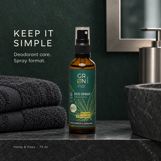 GRN For Men Hemp & Hops deodorant 75 ml — spray-format underarm care