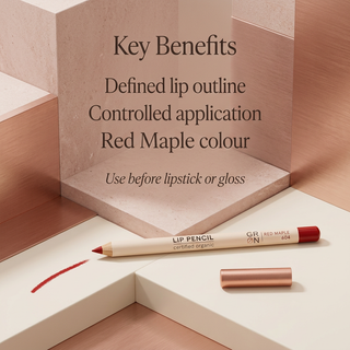 GRN Red Maple lip liner benefits: defined lip outline and controlled application