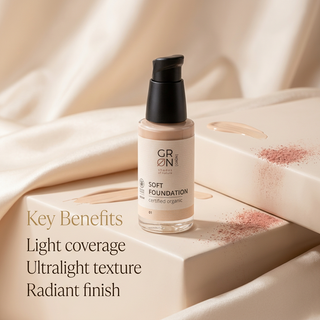 GRN Soft Foundation 01 Light light coverage ultralight texture and radiant finish