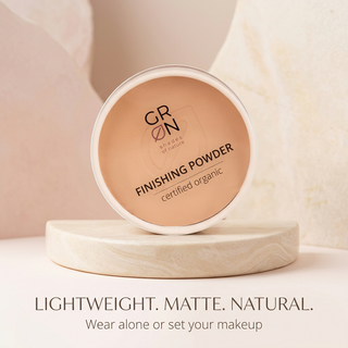 GRN Bamboo compact face powder with lightweight matte finish benefits