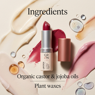 GRN Dragon Fruit lipstick with organic castor and jojoba oils and plant waxes