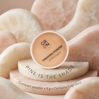 GRN Pine powder FAQ: Pine is the shade, 9 g compact powder contains fragrance