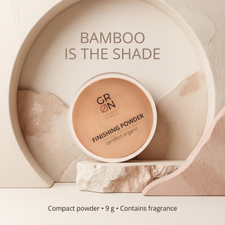 GRN Bamboo powder FAQ: Bamboo is the shade, 9 g compact powder contains fragrance