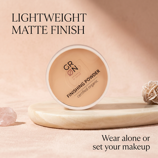 GRN Pine compact powder with lightweight matte finish benefits