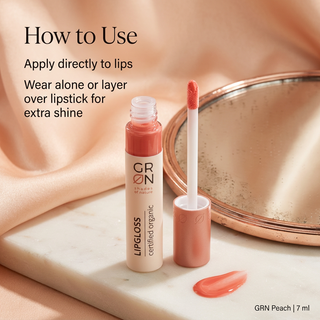 How to use GRN Peach lip gloss alone or over lipstick